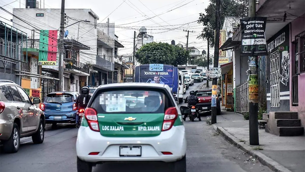 Tráfico en la ciudad de Xalapa